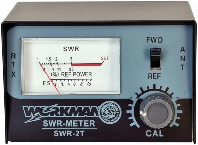 Workman SWR2T CB Radio Antenna SWR Meter - 27 MHz Standing Wave Ratio Tester