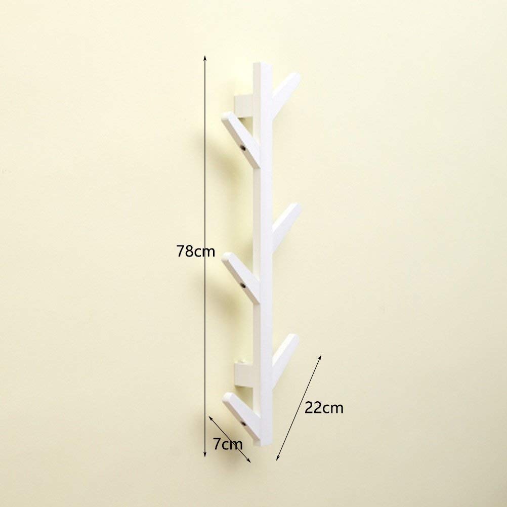 Estantería de almacenamiento para el hogar, estante para colgar en la pared, perchero de madera, para sala de estar, dormitorio, estante para colgar en la pared, 7 x 22 x 78 cm