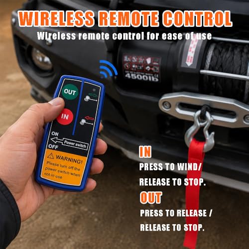 Winche eléctrico impermeable 4500 lbs con control remoto miniatura 7