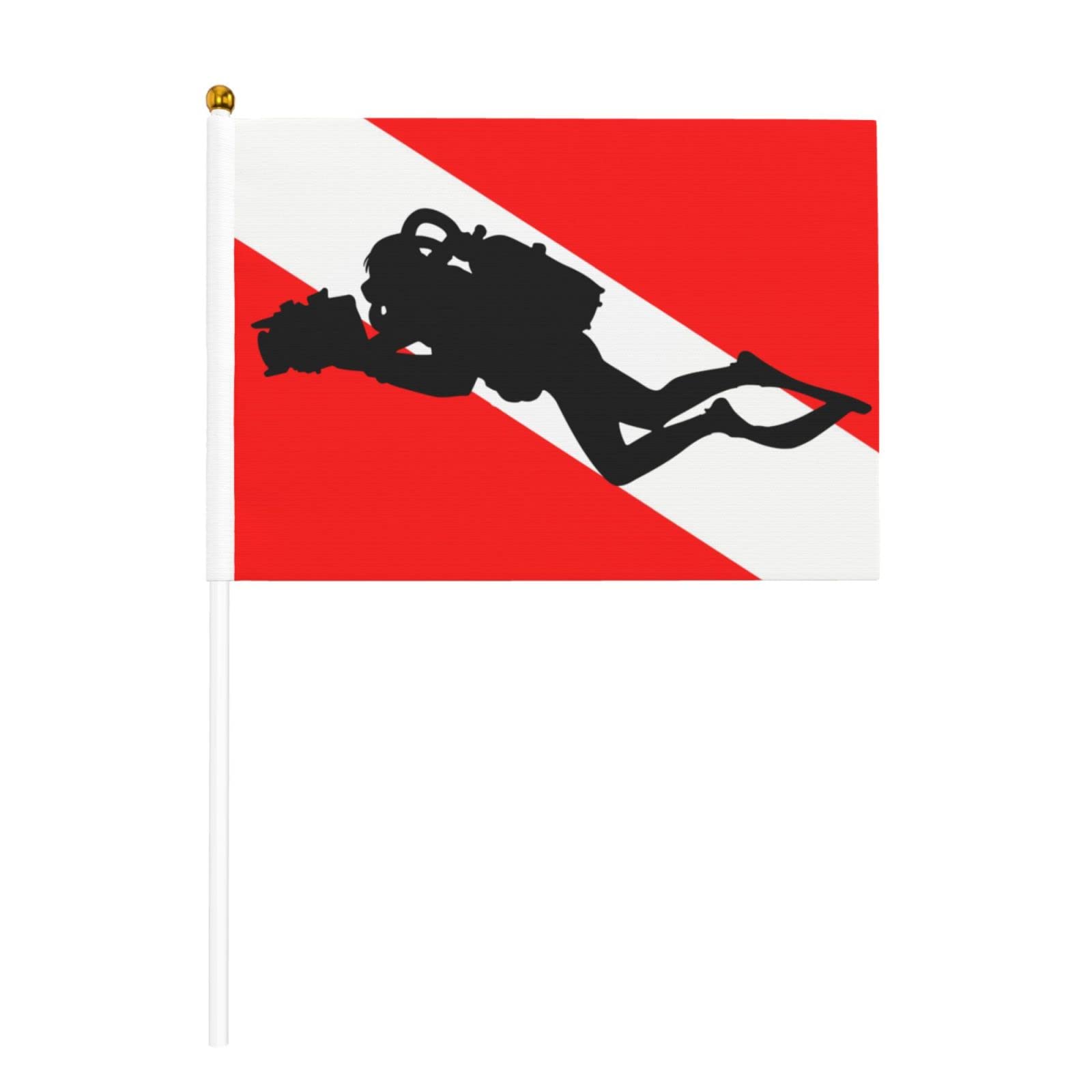 Diving Flag Scuba Divers Double Flags Fluttering In Their Hands, Shining With Blood Youth, Exploring Cultural Connotation