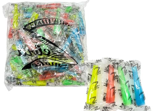Disposable Hookah Tips - Pack of 100 Mixed Colors Individually Wrapped Hygiene Mouth Tips for Hookah Pipes Single Use Premium Quality 100 Count (Chubby)