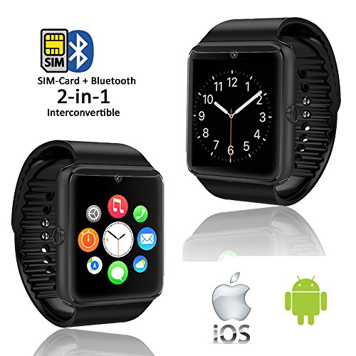 Indigi GT8 (SmartWatch And Phone) w/Camera + SMS Notify + Universal Compatibility
