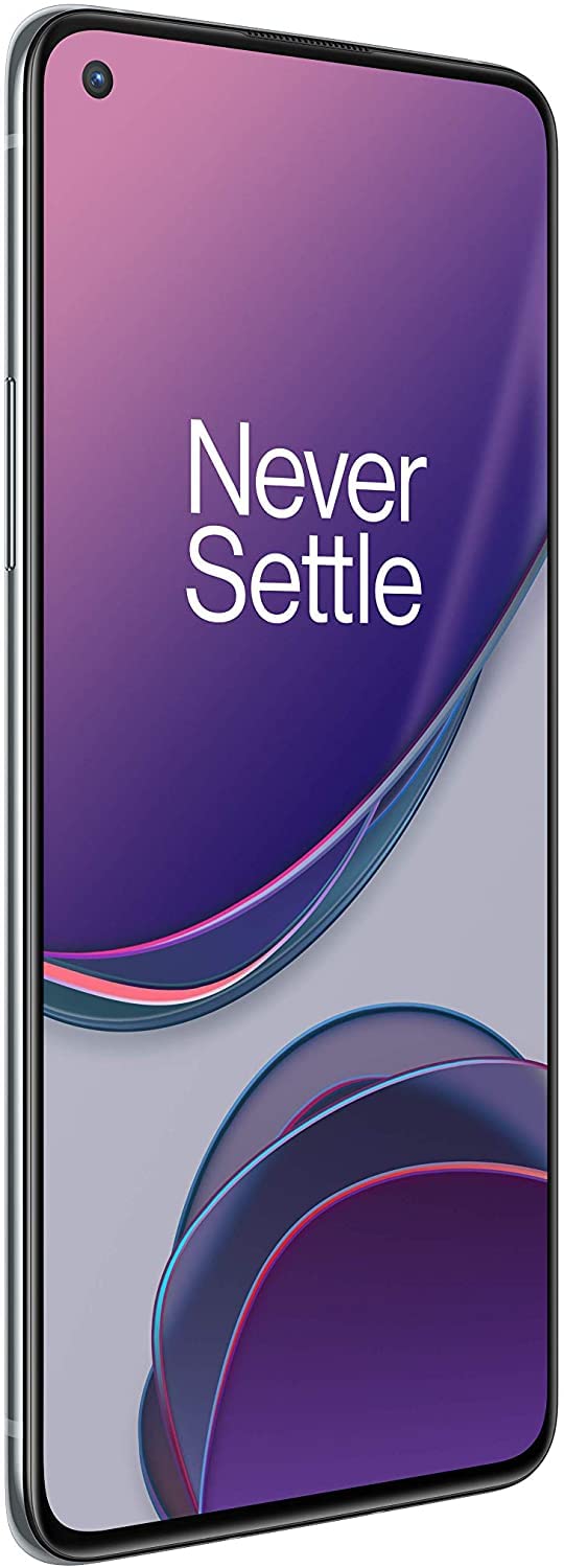OnePlus 8T Smartphone 6.55" 120 Hz FHD+ Fluido, 8 GB RAM + 128 GB Archiviazione, Quad Camera, 65 W Warp Charge, Dual SIM, 5G, Argento (Lunar Silver) (Ricondizionato)