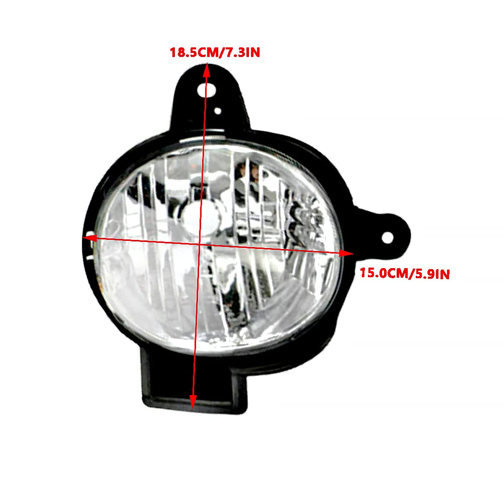 Riloer 2pcs 12V fendinebbia anteriori auto, sinistra destra fendinebbia alogeni fendinebbia sostituzione per T0Y0TA H-ilux V-IGO M-K7 2012-2014, impermeabile antipolvere sostituire kit