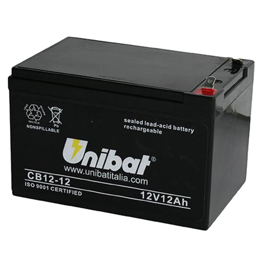 Unibat 1481226 Batteria Ermetica, 12V, 12Ah, 151mm x 98mm x 101mm