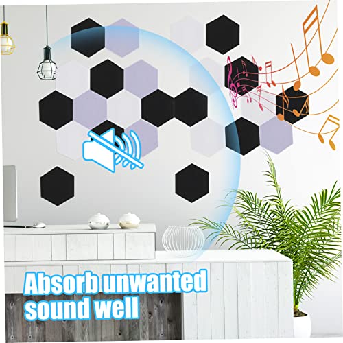 Holibanna 12pcs paneles acústicos hexagonales de alta densidad para aislamiento acústico, autoadhesivos para Ktv, estudio en casa, oficina y espacios de grabación, sin olor y fáciles de instalar miniatura 4