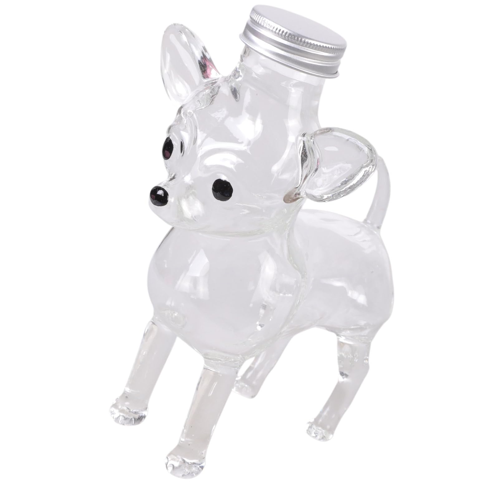 ZBIianxer Glass Treat Container Leakproof Can Candy Jar for Pet Snacks Countertops Organizers Dog Themed Housewarming Gift Air Tight Jar with Lid