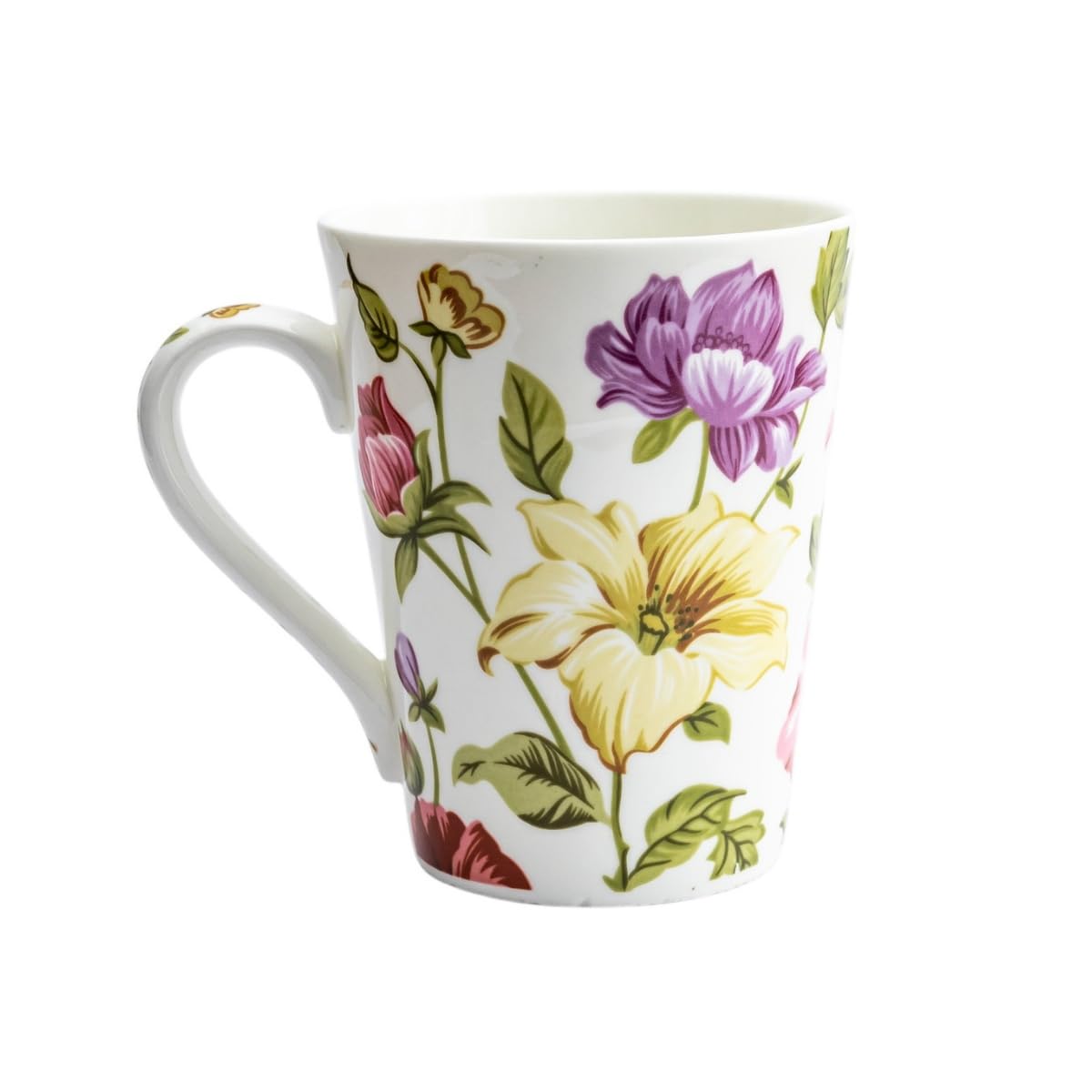 GOLDEN QUEEN'S Mugs Set of 2 for Coffee, Tea, Milk - Ideal for Your Daily Beverage Ritual, Hosting & Casual Gatherings - Floral Harmony 4