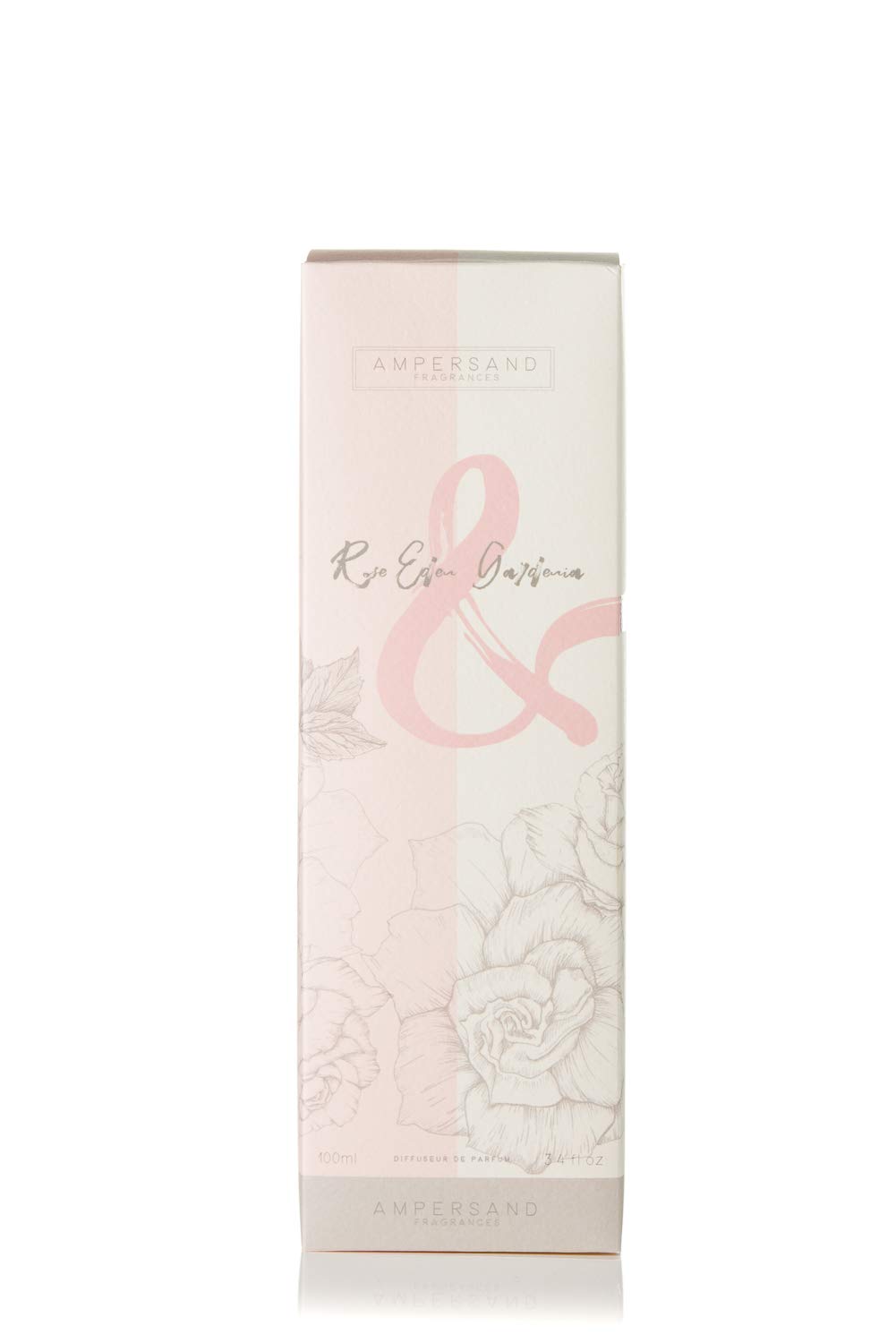 Ampersand Fragrances Illustrated Reed Diffuser - Rose Eden & Gardenia