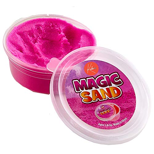 Kicko Colorful Molding Sand - 12 Pack - Assorted Colors - Magic-Shaping Style Sand - For Kids, Stress Relief, Learning Kit, Arts And Crafts, Party Supply - 2.75 Ounce #TOP2