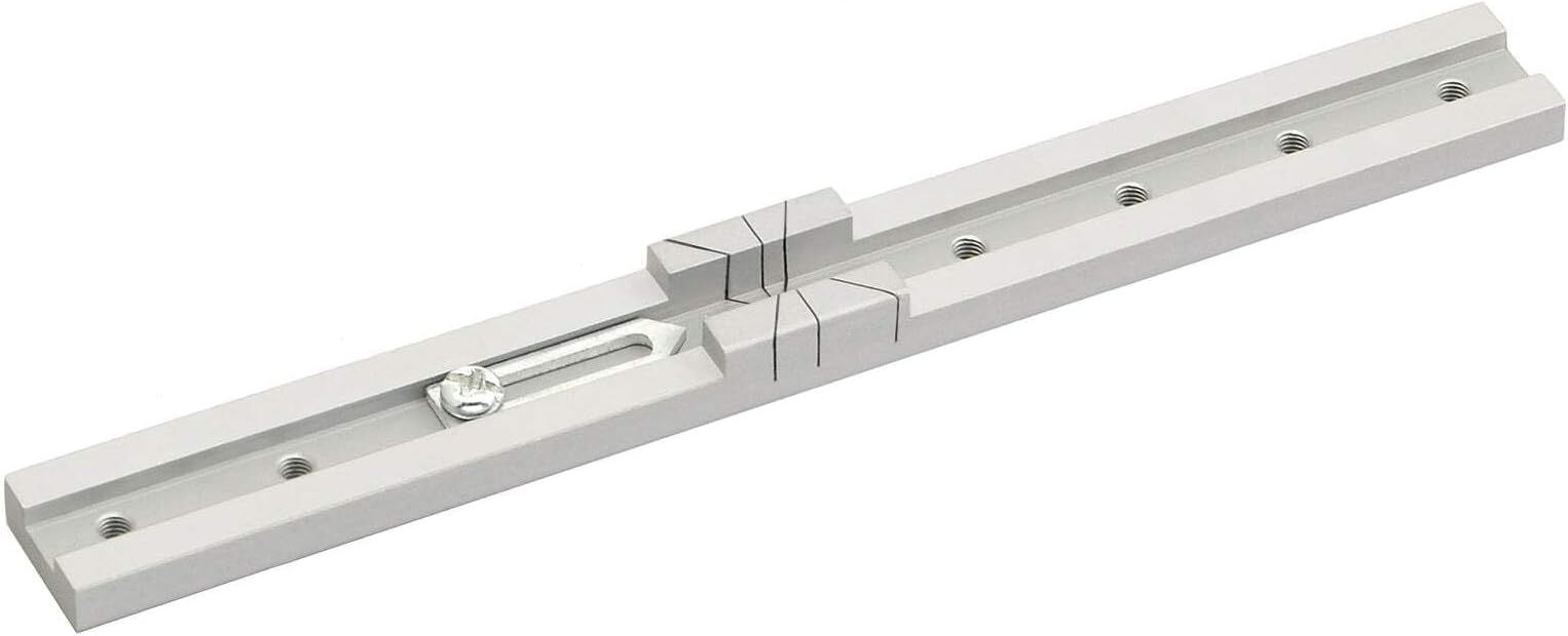 Extra Long Rectangular Miter Box with Adjustable Stop, 30, 45, 90 Degrees, World's Smallest