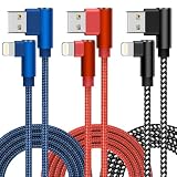 iPhone Charger 10ft 3Pack Apple MFi Certified Lightning Cable Nylon Braided