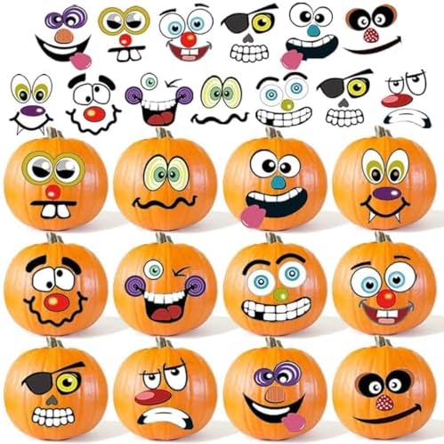 36 Pack Halloween Pumpkin Decorating Stickers Mini Make 36 Small ...