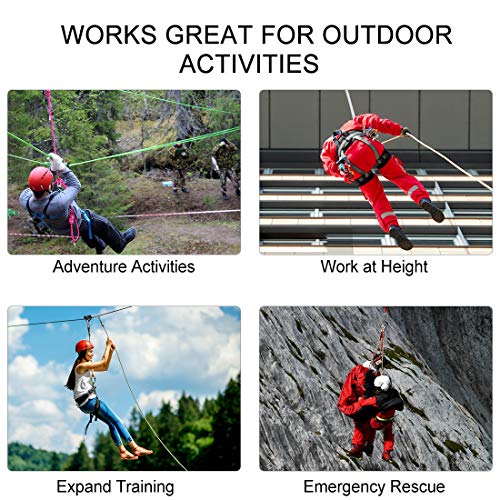 Image of NewDoar 30 KN CE Certified Large Rescue Pulley Single /Double Sheave with Swing Plate