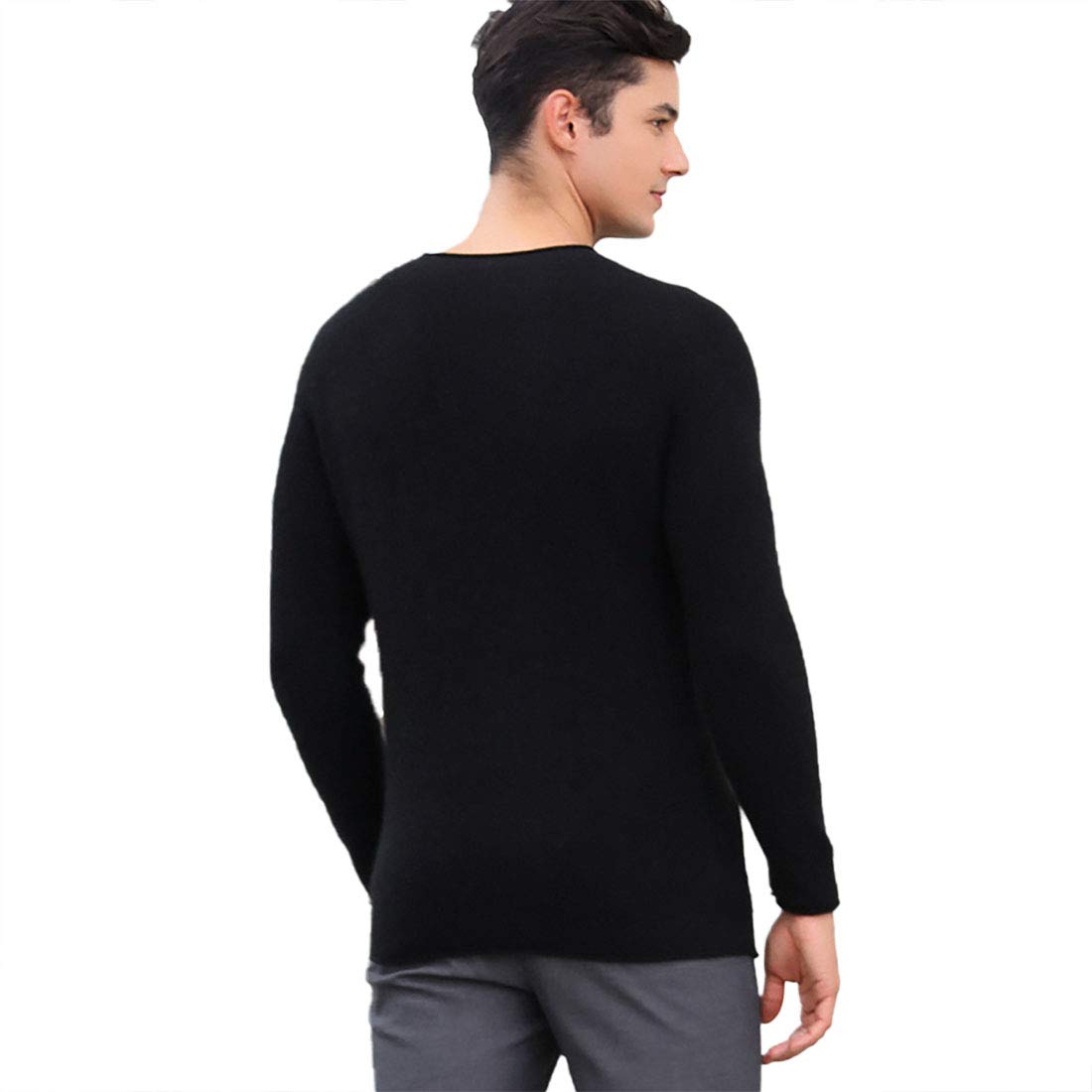 Grneric Un suéter de Lana, un suéter de Hombre, un Jersey de montaña Pura, un Cuello Medio Alto, un suéter de Mediana Edad.