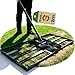 Warmfay Rasenrechen 75x25 cm inkl. 2M Verstellbarem Metallstiel mit Gewinde-Verschraubungssystem, Handlicher & Robuste Rasen Nivellierrechen für Garten, Golfplatz, Rasenpflege, Rasen Sanden