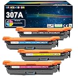 307A Toner Cartridge Set Replacement for HP 307A Works with HP Color Laserjet Professional CP5225 Series CP5225n CP5225dn Printer (Black,Cyan, Magenta, Yellow 4 Pack)