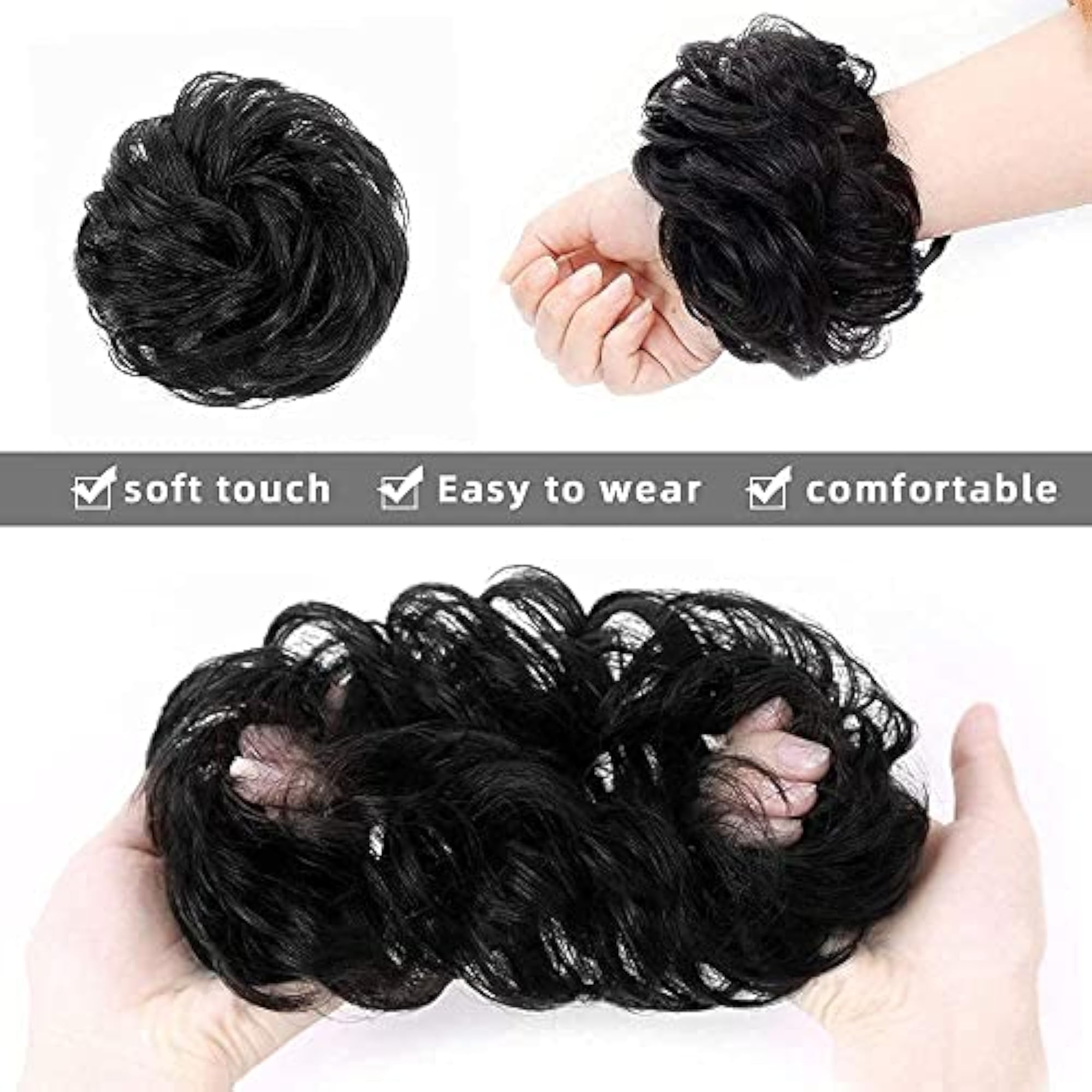 2 PCS Messy Hair Bun Hair Extension for Instant Hair Style