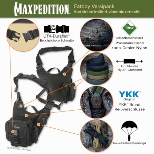 Maxpedition Versipack Fatboy, schwarz, 4.0 liters, 0403 – Ansicht 5