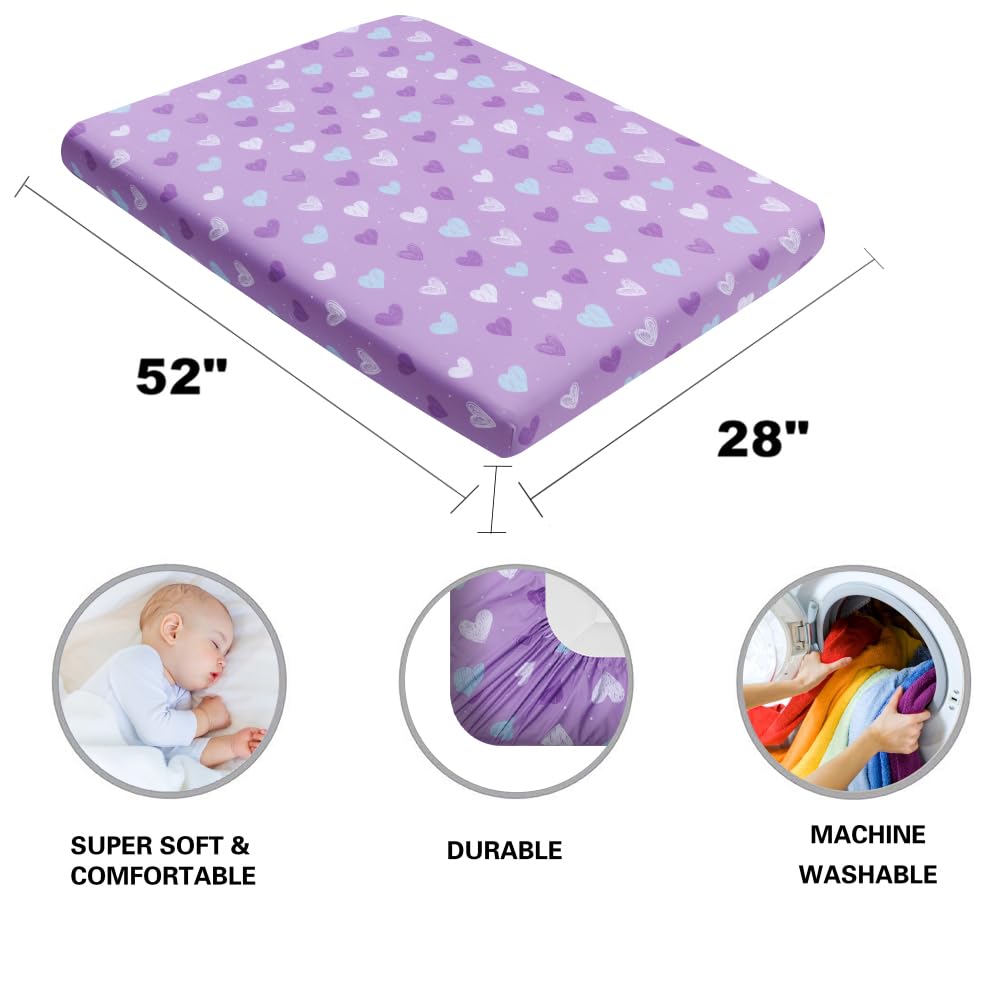 Juego de 4 sábanas para cuna de bebé, suaves, ajustadas, con diseño floral o elefante, fundas de colchón transpirables para bebés o niñas recién nacidas (elefante, sábanas para cuna)