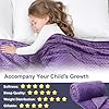Alomidds Weighted Blanket, Luxury Velvet Weighted Blankets for Kids,Warm and Breathable Soft and Comfort Minky, Cute Heavy Blanket with Premium Glass Beads (41"x60" 7LBS, Purple) #4