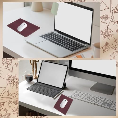 Tapis de souris en cuir rectangulaire violet pour ordinateur GORGECRAFT - 7
