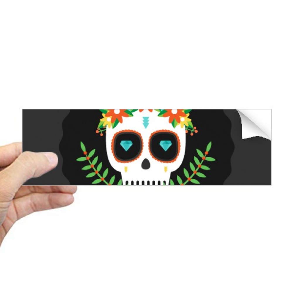 Sticker rectangulaire crânes du Mexique pour filtrer la lumière au Jour des morts