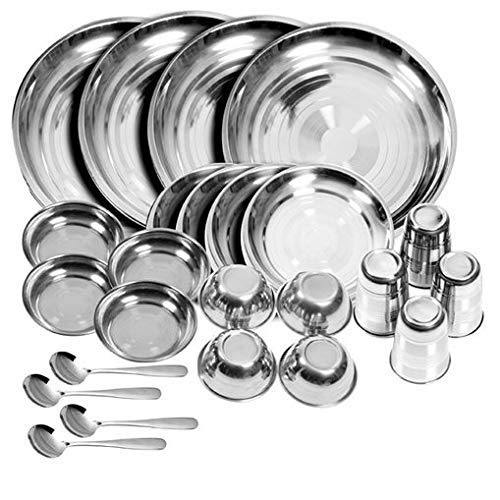 Buy Glorious Stainless Steel Dinner Set 21 Pcs Stainless Steel Dinner
