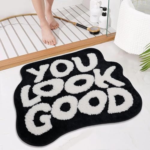 Mooky Mats Nice Bum Bath Mat Non-Slip 50 x 80cm - Tufted Slogan ...