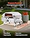 VEVOR 2 IN 1 Outdoor Pizza Oven, 13 in Propane Pizza Oven & Grill, 12,000 BTU Tabletop Propane Gas Oven with Pizza-Stone, Thermometer, Stainless Steel Portable Grill, for Camping & Backyard