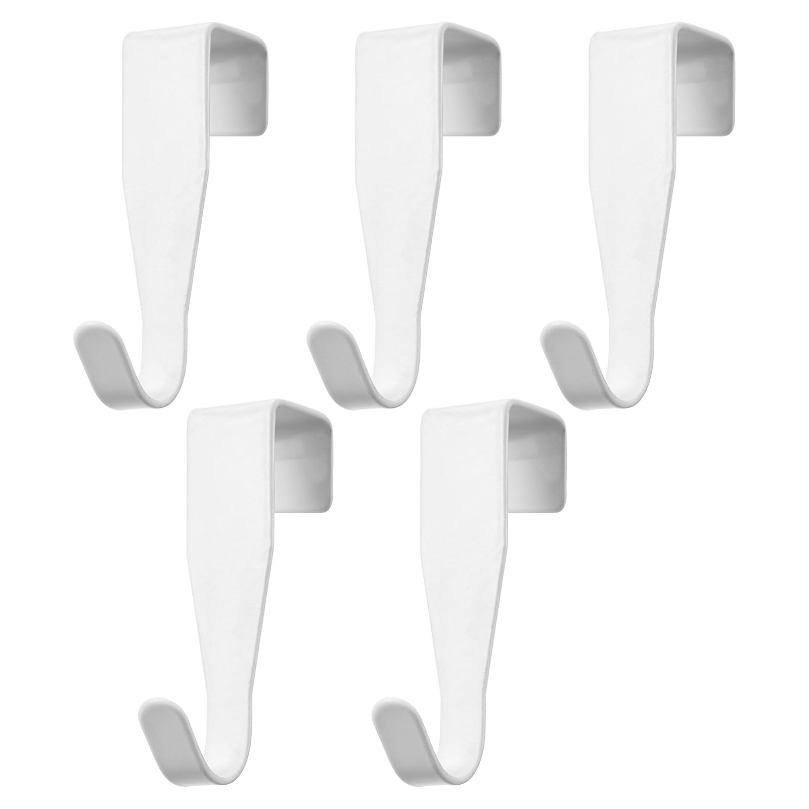 YBEATY 5 Pcs Over Cabinet Door Hooks Sturdy Single Metal Over Door Hanger Electroplate Metal Hook Cabinet Storage Hook for Hanging Towels Clothes Bags