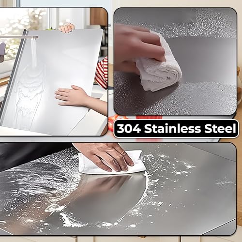 Image of Sensilo Counter Top Stainless Steel Chopping Cutting Board Vegetable,Fruit,Bread & Durable Safe & Heavy Duty, (41 x 31 cm, Counter Top)