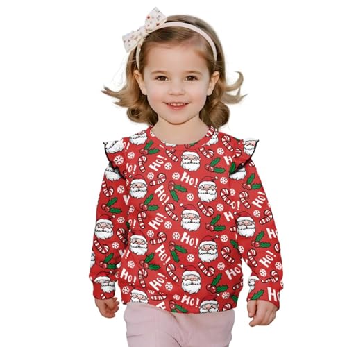 Pull de Noël enfants col rond chaud et confortable pour petite fille