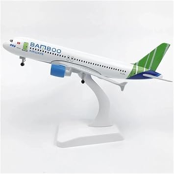 Scale Aircraft 20CM 1200 for Vietnam Bamboo A320 Airlines Model Alloy Aircraft Finished Model Decorative Souvenirs Suitable for Display
