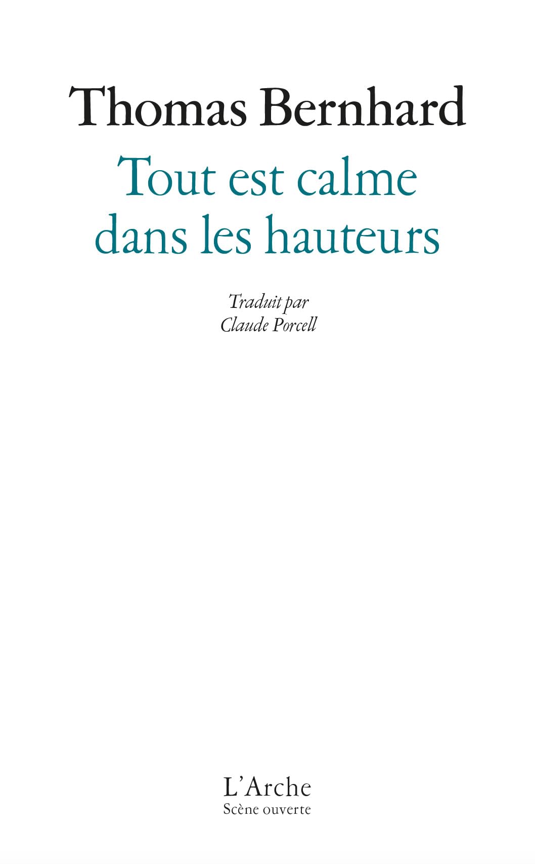 Tout est calme dans les hauteurs