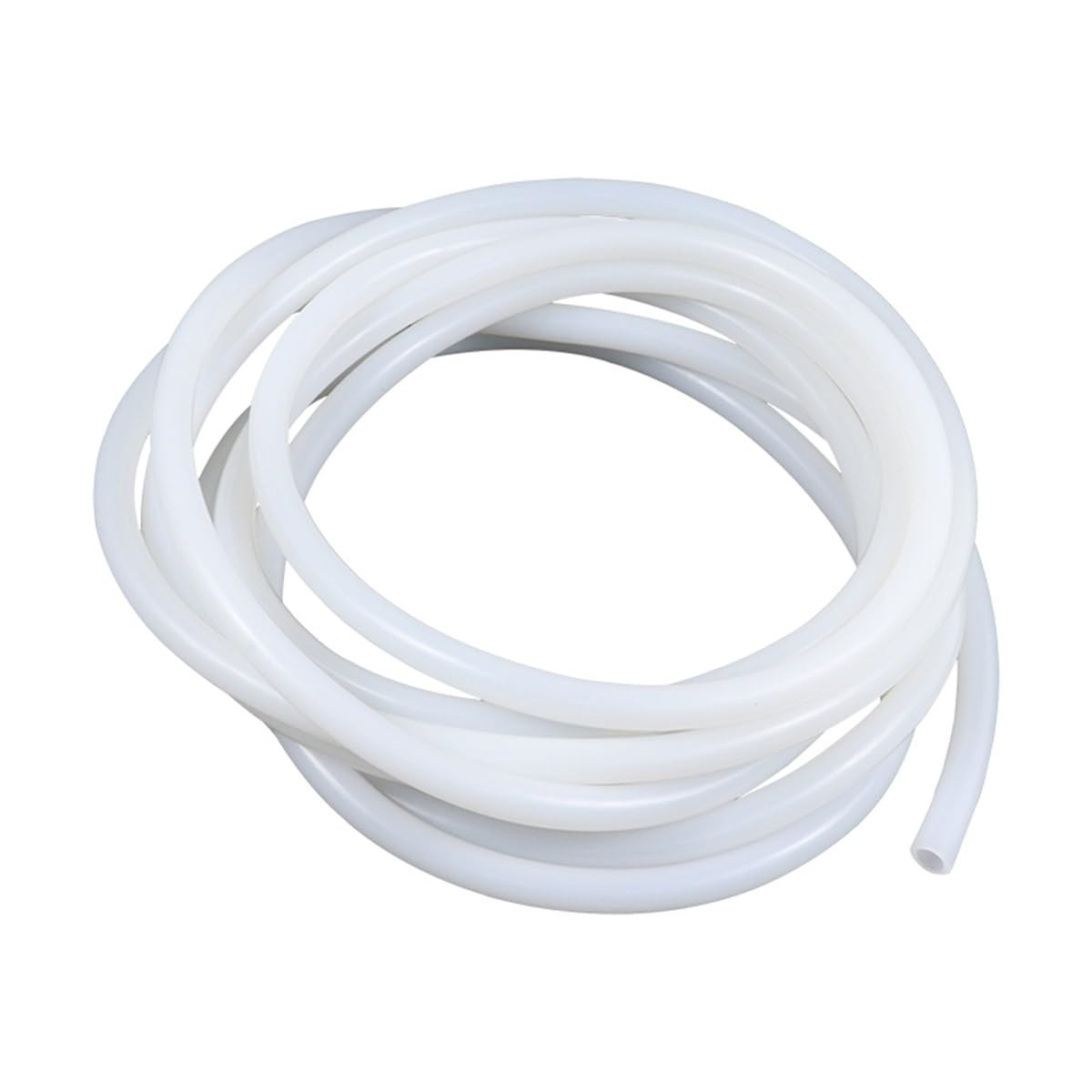 Tubo in silicone, grado industriale, tubo per acqua in silicone bianco, resistente alle alte temperature, OD 12 mm, ID 8 mm, spessore parete 2 mm, lunghezza 6m(19.68ft)