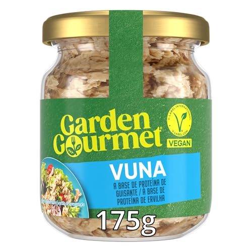 GARDEN GOURMET Vuna Vegano Refrigerado - Sabor, textura y apariencia del atún, a base de guisantes - Atún vegetal apto para veganos - 175g