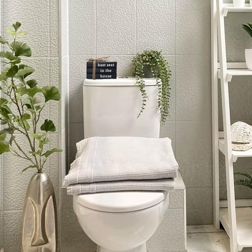 Farmhouse Bathroom Decor - Funny Rustic Wooden Decorative Books for Restroom Shelf Decor - Toilet Decorative Accent for Guest Restroom - Image 7