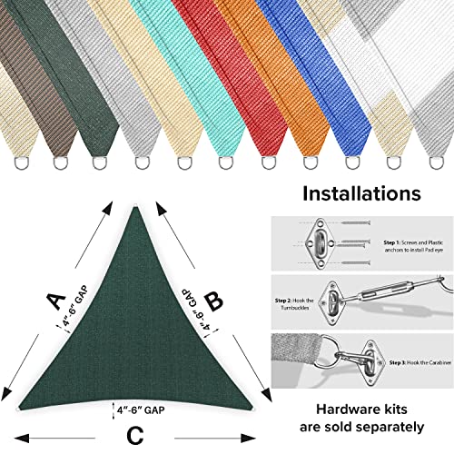 Sun-Shade-Sails-Canopy-Equilateral-Triangle-Sun-Shade-Cover-for-Outdoor-Activities-Garden-Patio-Deck-Balcony-Green Sun Shade Sails Canopy Equilateral Triangle Sun Shade Cover for Outdoor Activities Garden Patio Deck Balcony Green