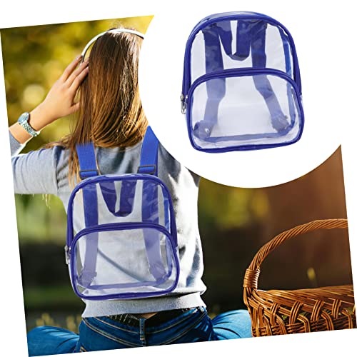 Luxshiny Clear Backpack for Lightweight Durable PVC Transparent Shoulder Bag for Travel Sports Daily Use Moderate Capacity and Easy to Mini Backpack3