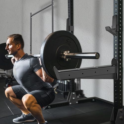 Image of Kipika Power Rack Attachment for 5 /8 inch & 1 inch Holes - Heavy Duty Home Gym Equipment for 2x2 or 3x3 Squat Rack, Adjustable and Easy to Install