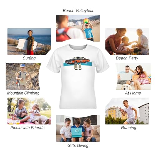 Kids Round Neck T-Shirt,Novelty Short Sleeve Tshirts for Hazzard Dukes Tops3