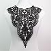 1 Pc Classic Flower Neckline Lace Collar Charming Sewing Wedding Applique Black