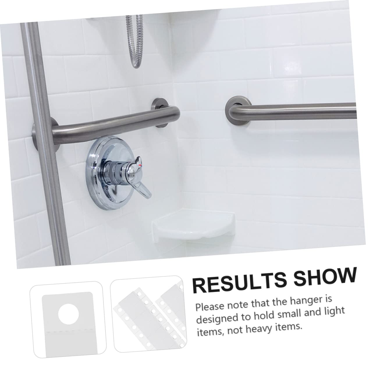 Amosfun 1200piezas Tablas Adhesivas Transparentes Autoadhesivas Para Colgar Pared Ganchos De Plástico Para Exhibición Soporte Firme y Seguro