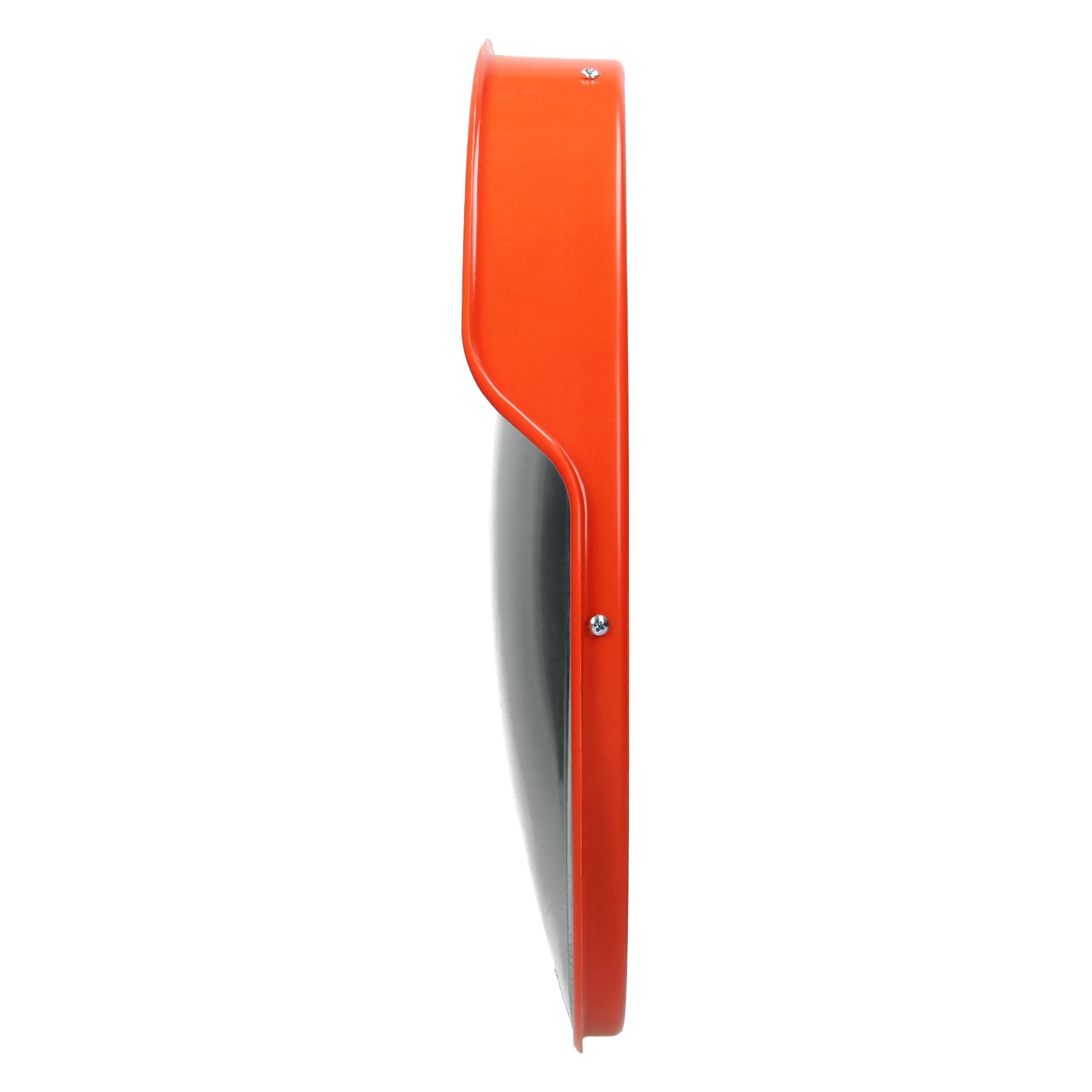 ECD Germany Espejo de Tráfico Ø 45 cm con Soporte Giratorio Rojo Irrompible Retrovisor de Seguridad Resistente a la Intemperie Reflejo de Vigilancia Panorámico Espejo Convexo Facilita Entrada y Salida