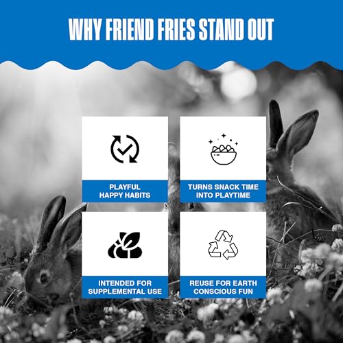 Image of Penn-Plax Squeak Eats Friend Fries - Crispy and Delicious Small Animal Treats - Fun Fry-Shaped Snack for Rabbit, Rat, Hamster - Great for Bonding, Training and Enrichment - Easy to Serve 1.06 oz Pack