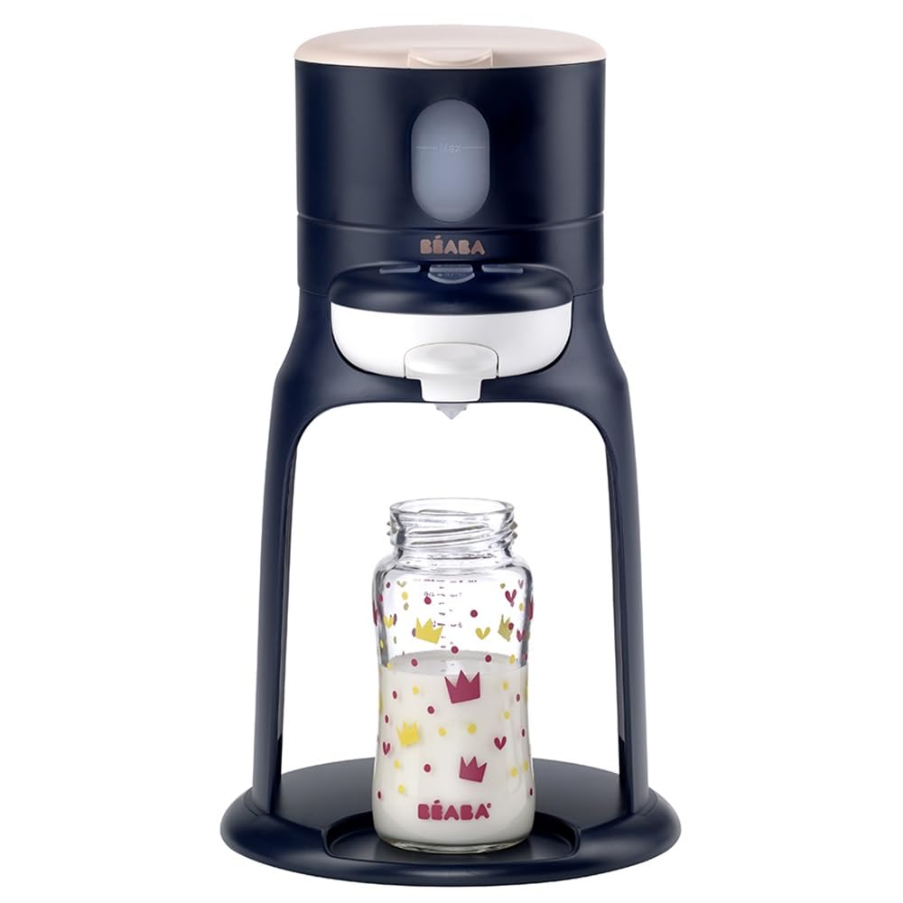 BÉABA, Flaschenbereiter/Wärmer Kleine Töpfe, Wasserspender mit exakter Temperatur, sofort, schnell, Bain Marie-Funktion, 2 Temperaturen, abnehmbarer Flaschenwärmer, Bib'Espresso, Dunkelblau
