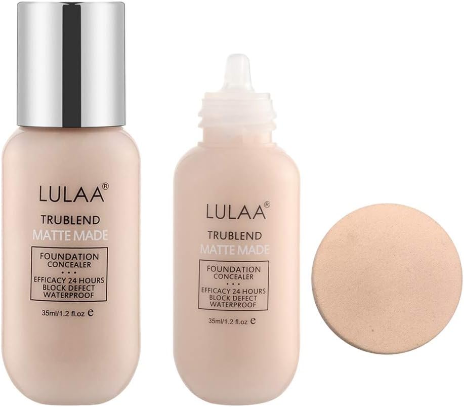 Liquid Foundation LULAA 35ml Concealer Foundation Waterproof Repair Powder Perfect for Make-Up Cover Foundation Makeup Concealer BB Cream Waterproof/Moisturizing (A)