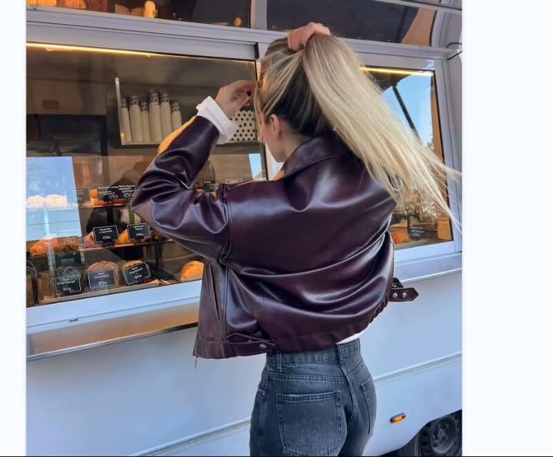 NIFTRIRY Women Leather Jackets Oversized Faux Motorcycle Jacket Coat Fall Outfits Fashion Clothes 20254