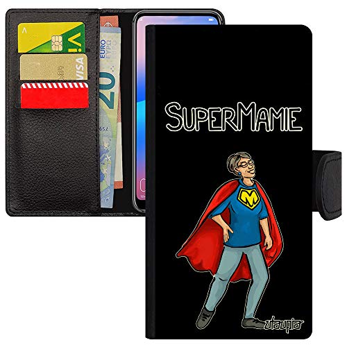 Coque iPhone 15 Pro Super Mamie etui noir de protection pour smartphone Apple